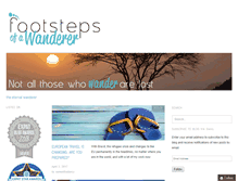 Tablet Screenshot of footstepsofawanderer.com